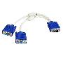 SVGA PORT To TWO MONITOR 6IN SVGA SPLITTER CABLE HD15 Male Female Female