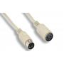 6FT MIDI EXTENSION CABLE DIN5 Male to Female GRAY Keyboard