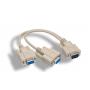 Y-SPLITTER SERIAL CABLE DB9-Male to DB9-Female DB9-Female 12IN