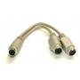 PS/2 PS2 Y-SPLITTER Cable MiniDin6