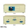 DB9 AB 2-Male 1-Female Port Switch Serial 2-way Rotary Dial Heavy Duty