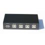 USB Switch PUSH BUTTON MANUAL ABCD 1A-4B Black