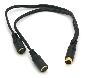 SVHS SVideo Splitter Cable 4PIN MINI F-F-M 12Inch